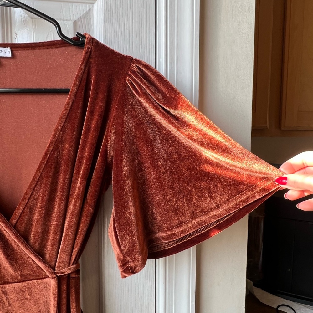 Baltic Born Elegant Velvet Wrap Dress - Picture 5 of 16